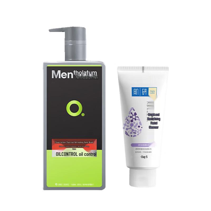 Mentholatum Men s Active Charcoal Shower Gel & Hada Labo Cleanser Set