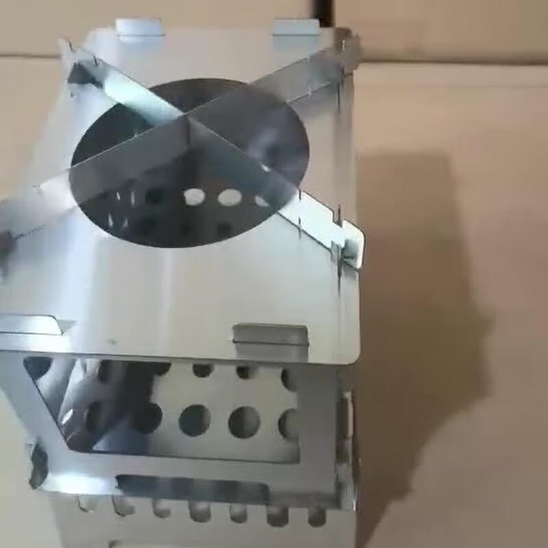 Portable Folding Outdoor Wood Stove & BBQ Grill