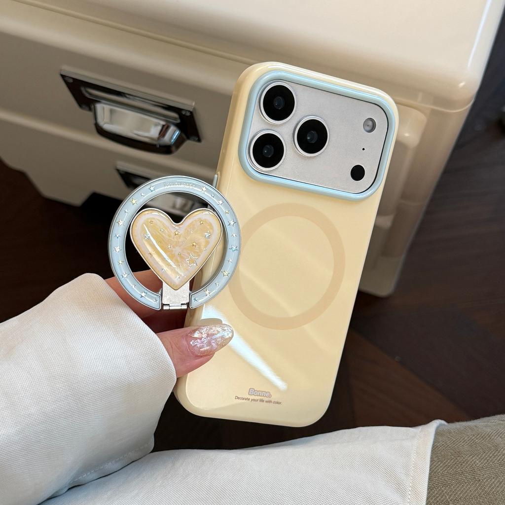 Summer magnetic attraction applies to Apple 17promax mobile phone case iphone16 gilt star fruit holder 15 soft 13