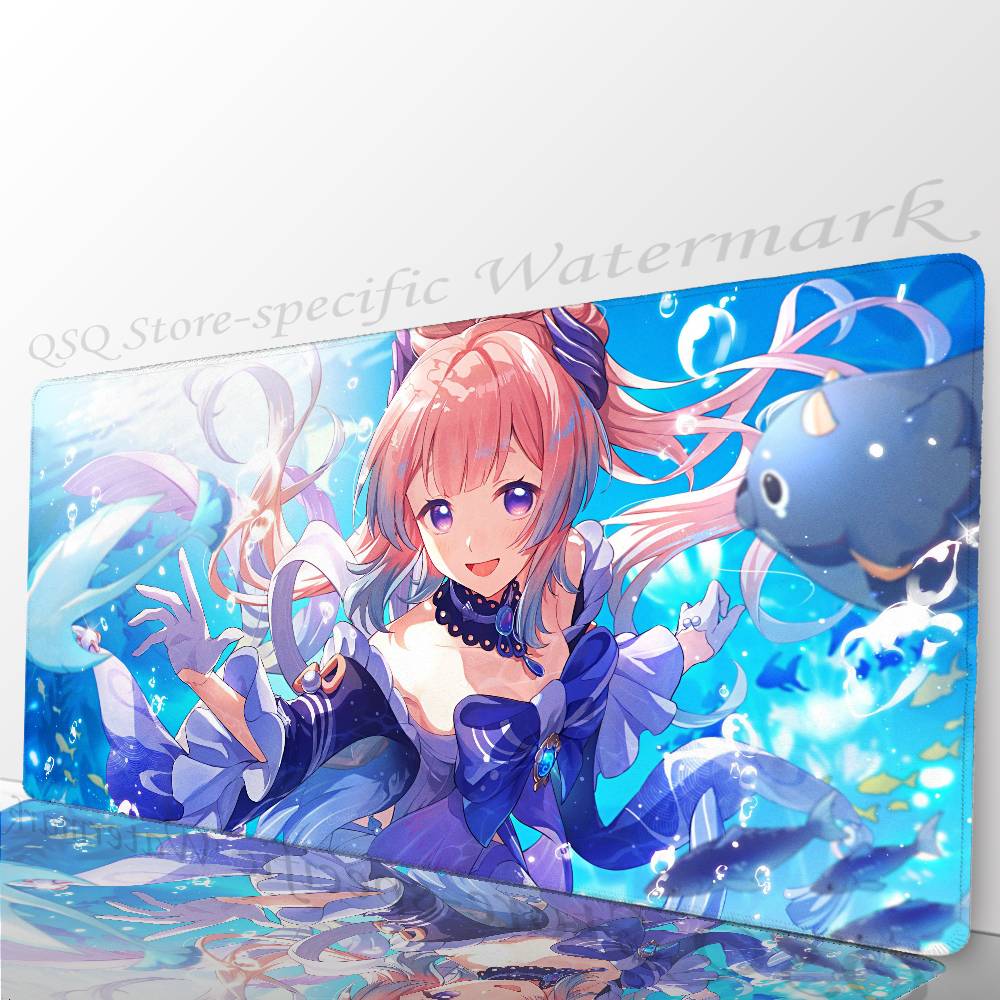 Sangonomiya Kokomi Genshin I-Impact Anime Mousepad Non-slip Suitable For Office Computers Laptops E-sports Game Desk Mats XXL K