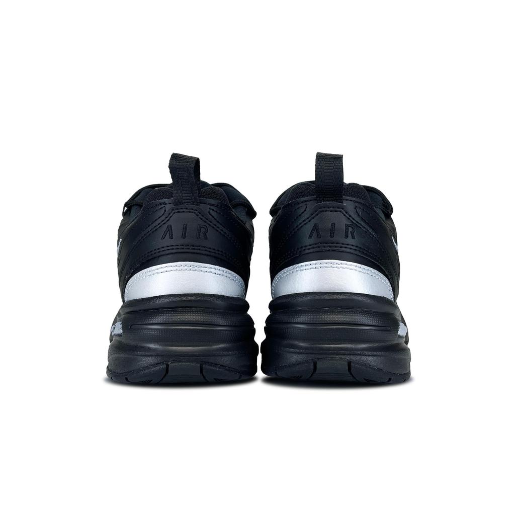 Nike Air Monarch 4 Zero Point Reflection, Shimmery Cat Low Top Chunky Sneakers Unisex Black Silver 415445-001(Team79-S-BOX)