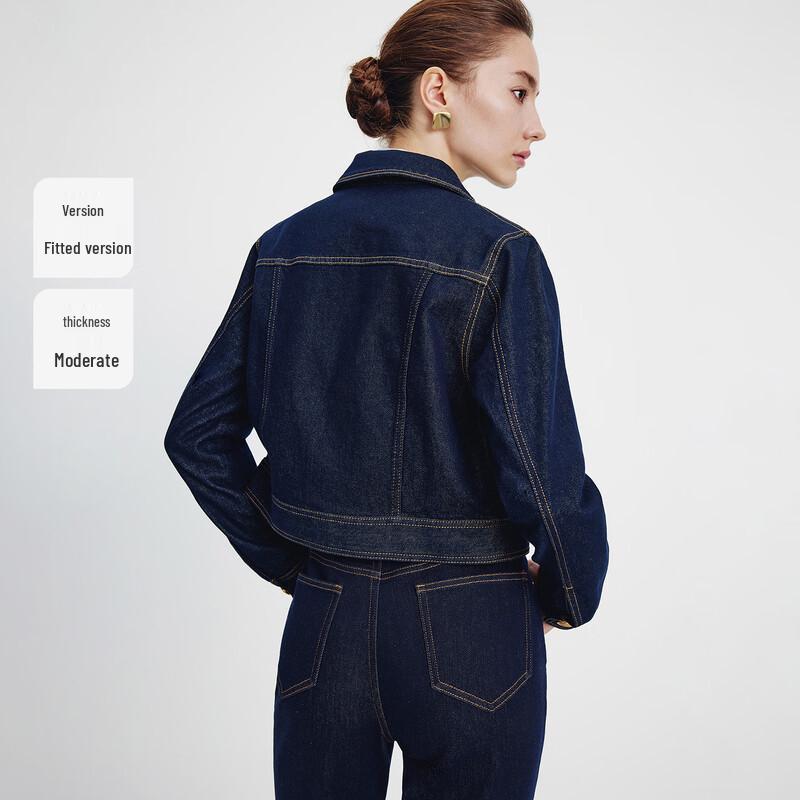 Navigare Women's Casual Long Sleeve Denim Jacket