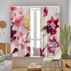 2pcs Colorful Flower Pattern Curtain Decorative Window Drape Window Treatments For Bedroom Living Room Home Decoration cortinas