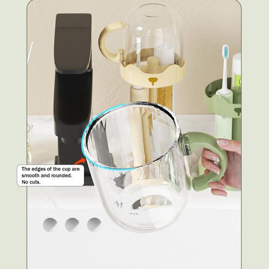 Travel Toiletry Set with Mouthwash Cup Toothbrush Station Toothpaste Storage Integrated Organizer Drainage Design Bathroom Holder