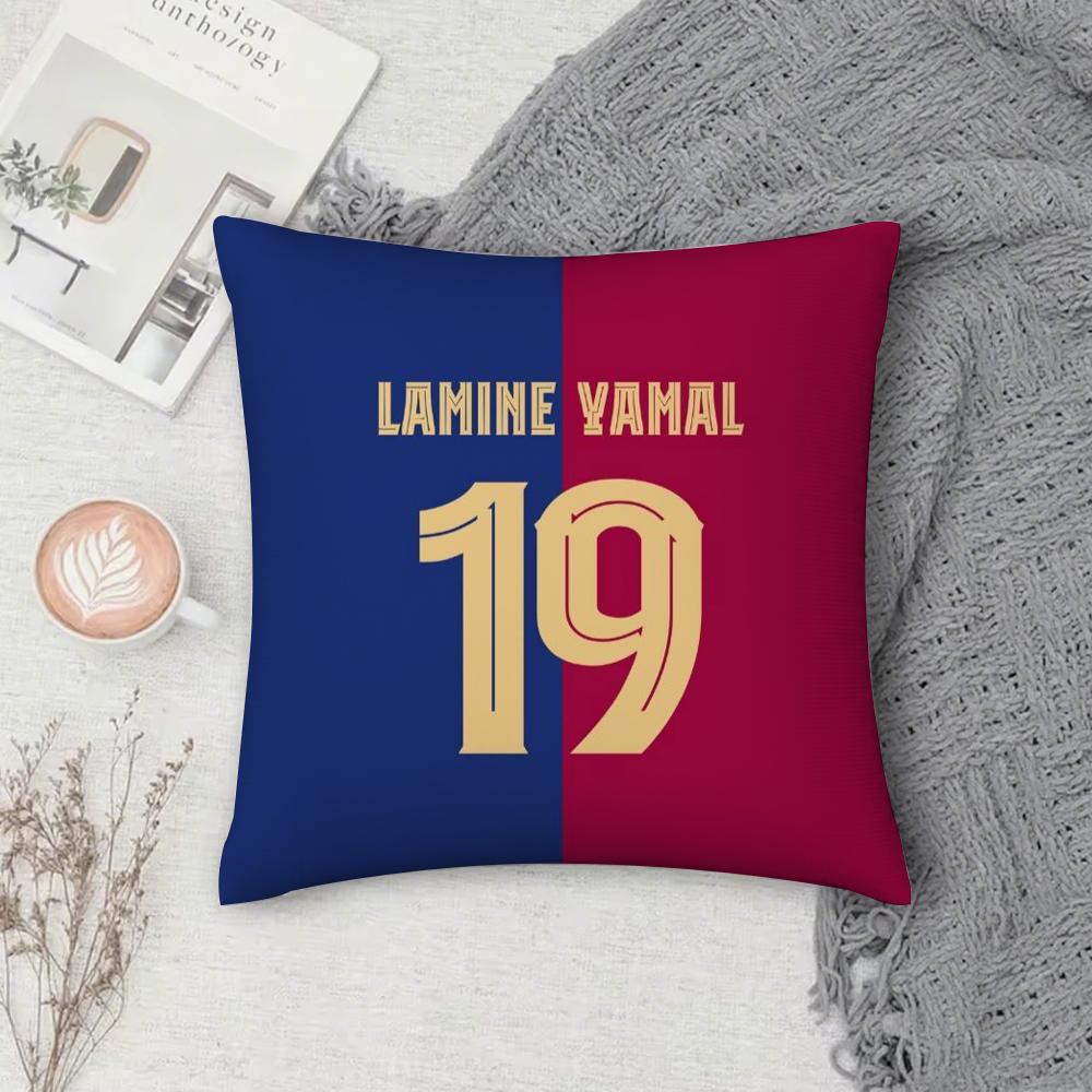 L-Lamine Footballstar Y-Yamal 27 Pillow Case Square Double-Sided Printing Short Plush Sofa Cushion Cover Bedroom Bedside Pillow