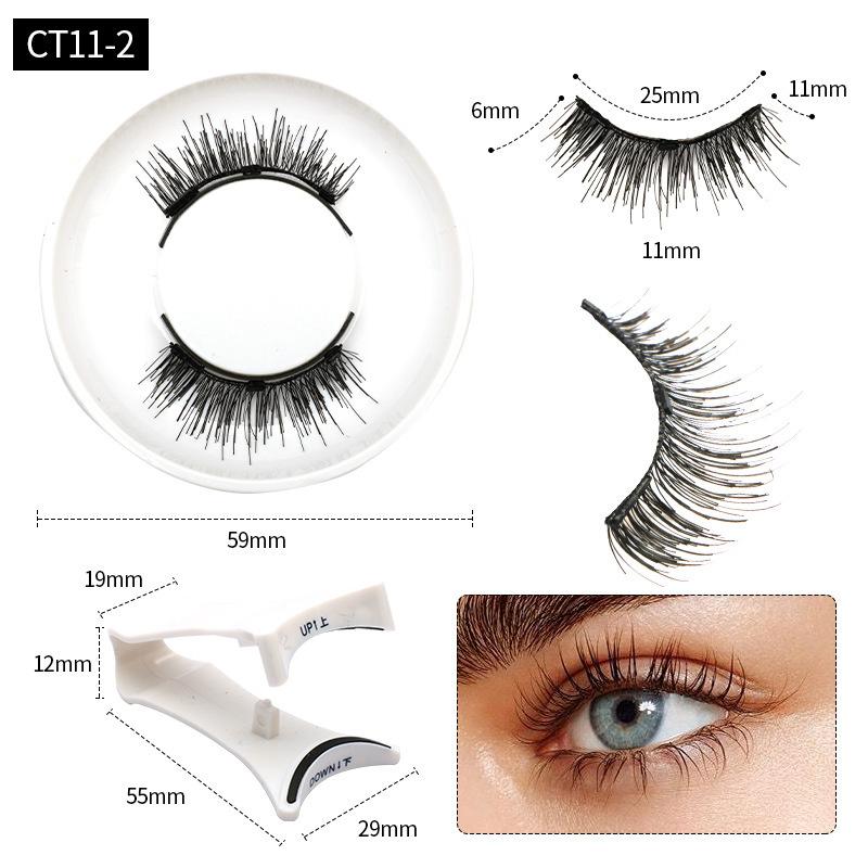 Magnetische künstliche Wimpern mit Clip Magnetisches Wimpernset Dichter Stil Künstliche Wimpern Ohne Kleber Magnetische schwarze Stielwimpern