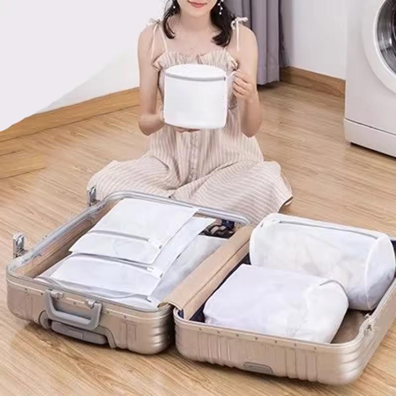 1pc 60x60cm Grey Zipper Laundry Bag Fine Mesh High Quality Storage Bags Household Clothes Cleaning Protect Washing Bag