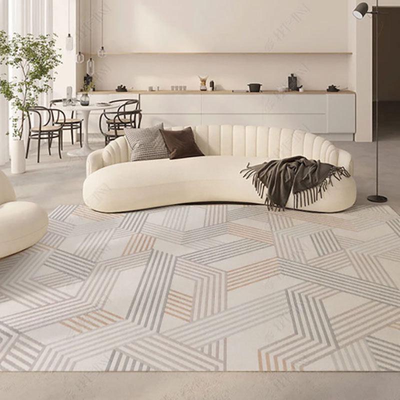 French Plaid Non-Slip, Dirt-Resistant, Water-Absorbent Carpet for Living Room, Coffee Table, Entrance, and Bedroom