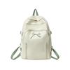 Large Capacity Bow Backpack Solid Color Korean Style School Bag Casual Student Schoolbag  Unisex