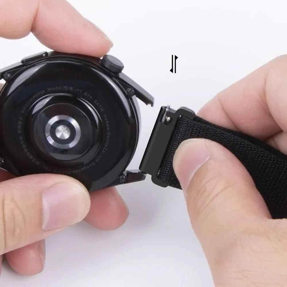 22/20mm Nylon Loop Strap For Huawei Watch 5-4-3/GT4-5-5Pro 46mm Comfortable Durable Wristband For Amazfit Active 2 Bip 6 Correa