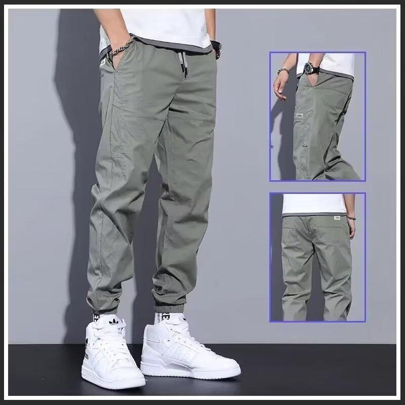 Męskie spodnie robocze w stylu retro z luźnymi, prostymi nogawkami – wiosna/jesień 2025 Modne joggersy