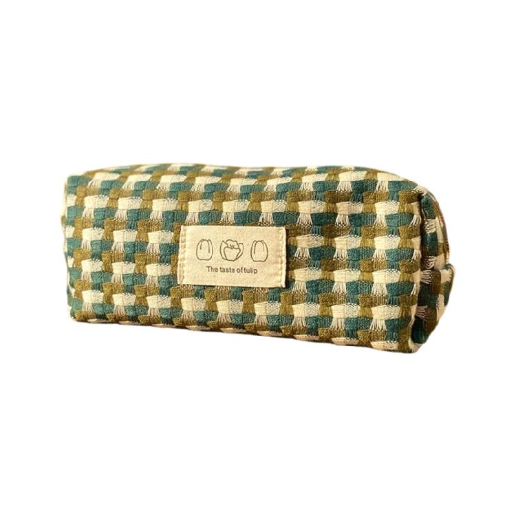 

Colorful Woven Fabric Pencil Case Big Capacity Pen Pouches Travel Makeup Storage Bag for School Office Travel Daily Use