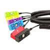 D-tap 4-way Splitter Cable Adapter Cord Candy Color Spring Coiled Wire Line