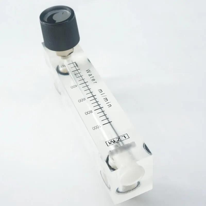 100-1000mL/min LZM-6T Acrylic Panel Water Liquid Flowmeter Rotameter With Control Valve Push In Fit 6mm Tube