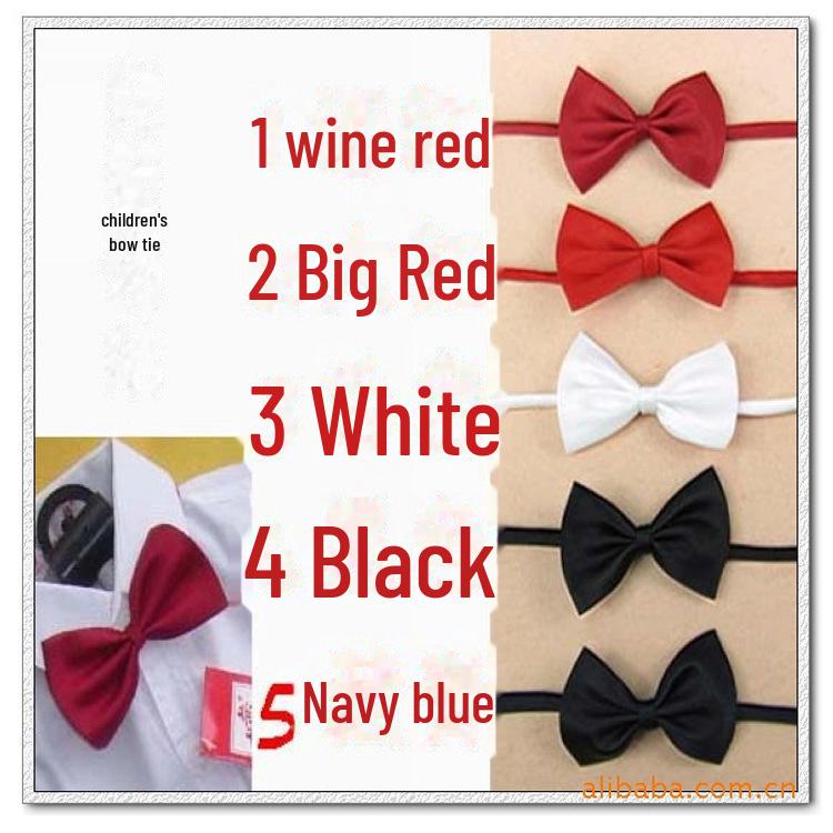 Korean Style Fashion Casual Polyester Silk Jacquard Bow Tie for Banquet and Business Events