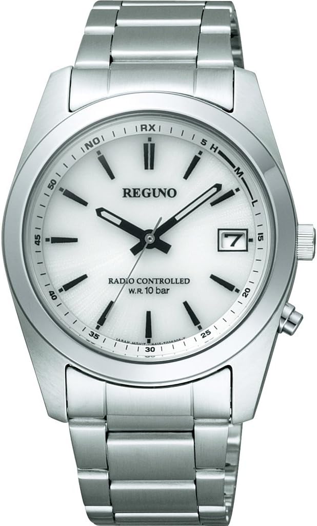 Citizen Mens Reguno Solar Tech Radio Controlled Watch White Rs25 0484h