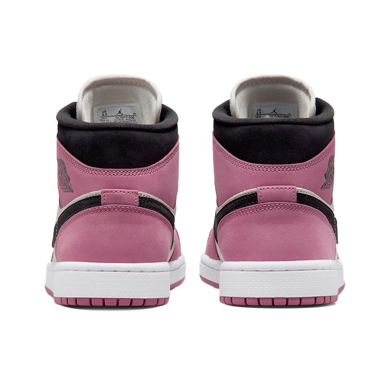 Air Jordan 1 Mid SE Berry Pink Women Sneakers White Light-Mulberry Light-Bone DC7267-500