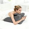 Cuscino di supporto ergonomico in memory foam, Cuscino per posizione prona per leggere, usare il telefono, rilassarsi a casa, Grigio