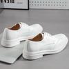Leder Oxford Schuhe für Herren Formelle Atmungsaktive Herrenschuhe Büro Brogue Schuhe für Herren Schnürschuhe Dicke Sohle Weiße Business-Abendschuhe
