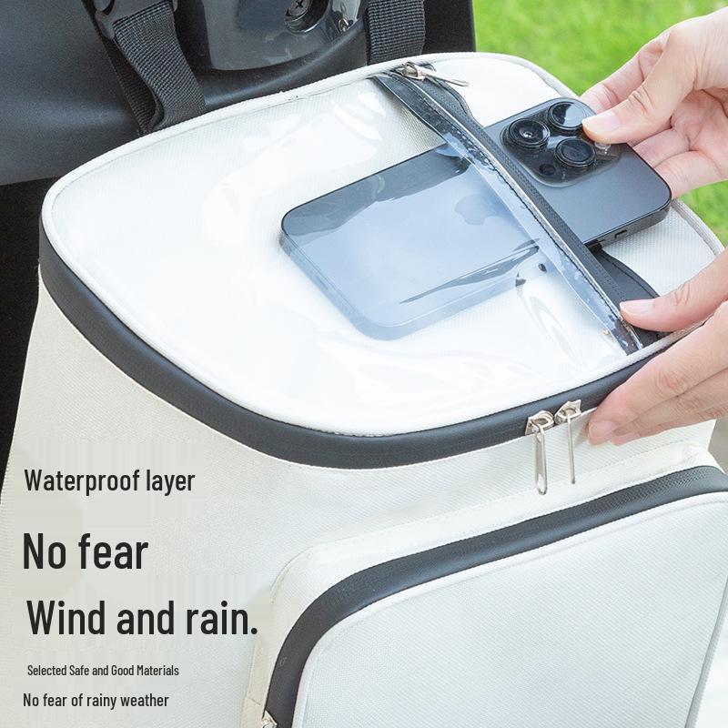 Electric Vehicle & Bike Front Hanging Storage Bag for Helmet and Accessories