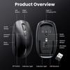 Ugreen Black Dual Connectivity Wireless Mouse MU103 with Bluetooth 5.0 & 2.4GHz Compatibility