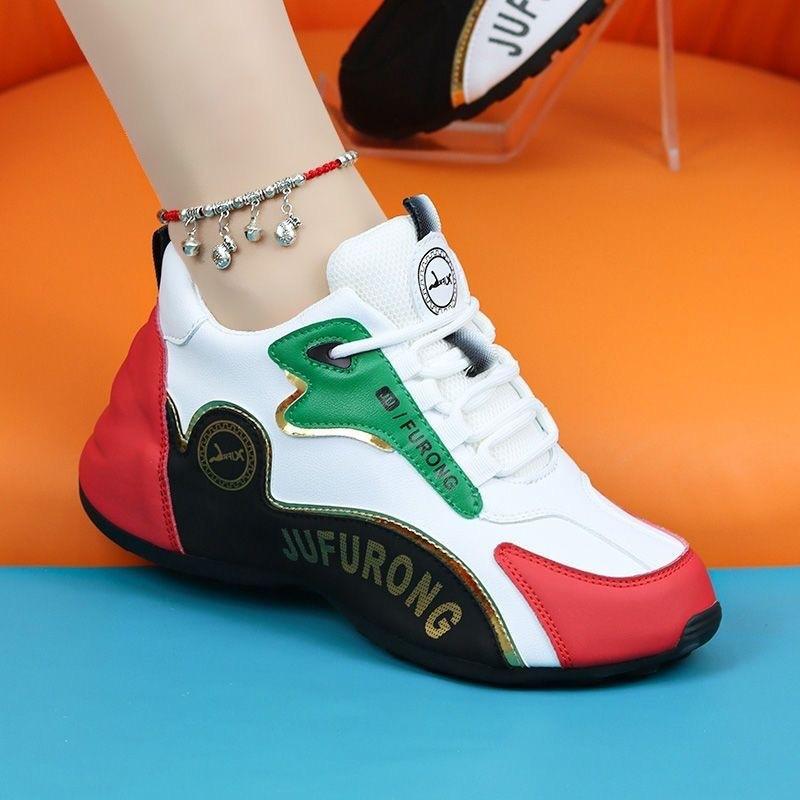 Spring new casual sports shoes men's and women's low-top dad shoes shoes lace-up fashion inner height increase