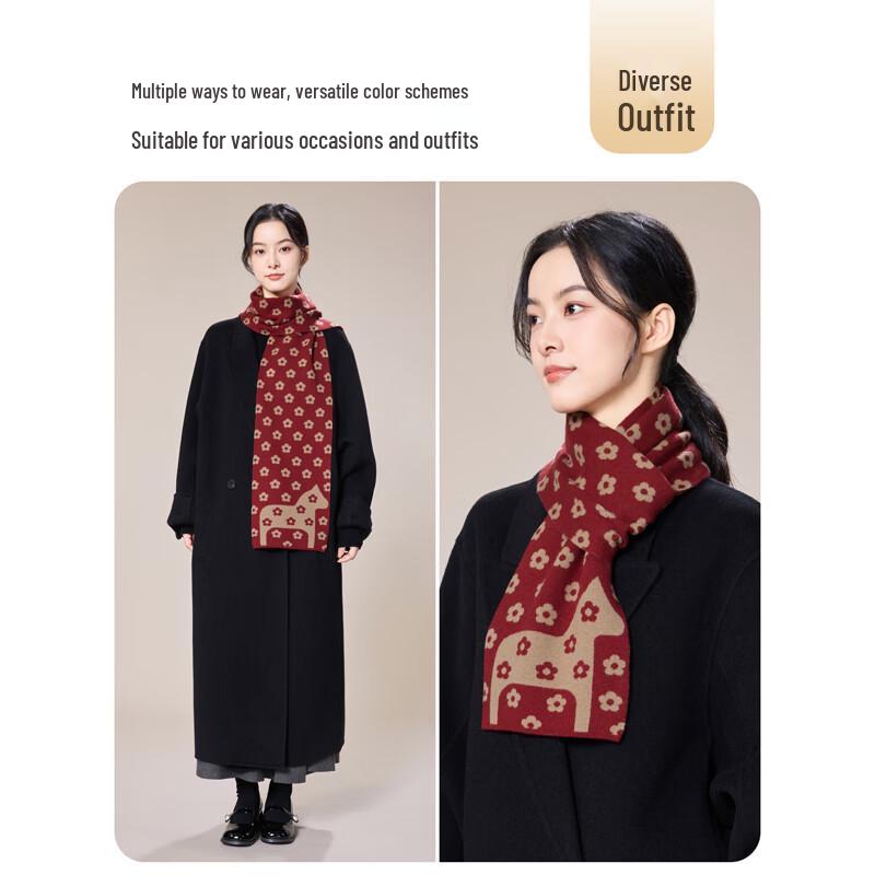 JIUMU Women's Australian Wool Scarf