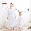 Girls Princess Sleep Dress Soft Cotton Mother Daughter Nighgown Ensuring Comfort Wear for Home or Pajama Parties