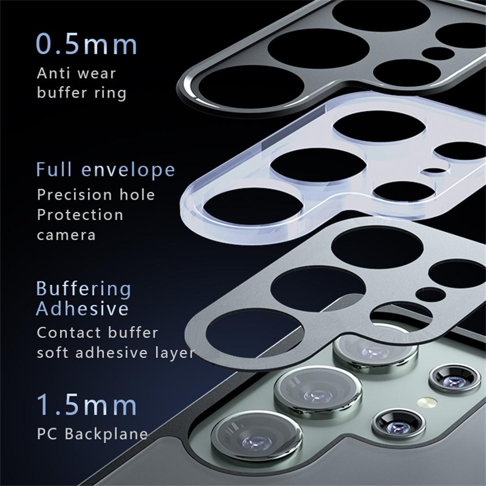 For Samsung Galaxy S25 Ultra Case Skin-Touch TPU + PC Matte Phone Back Cover, Transparent Black