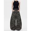 2026 Embroidered Denim Pants Loose Fit High Street Style Wide Leg Jeans Teens