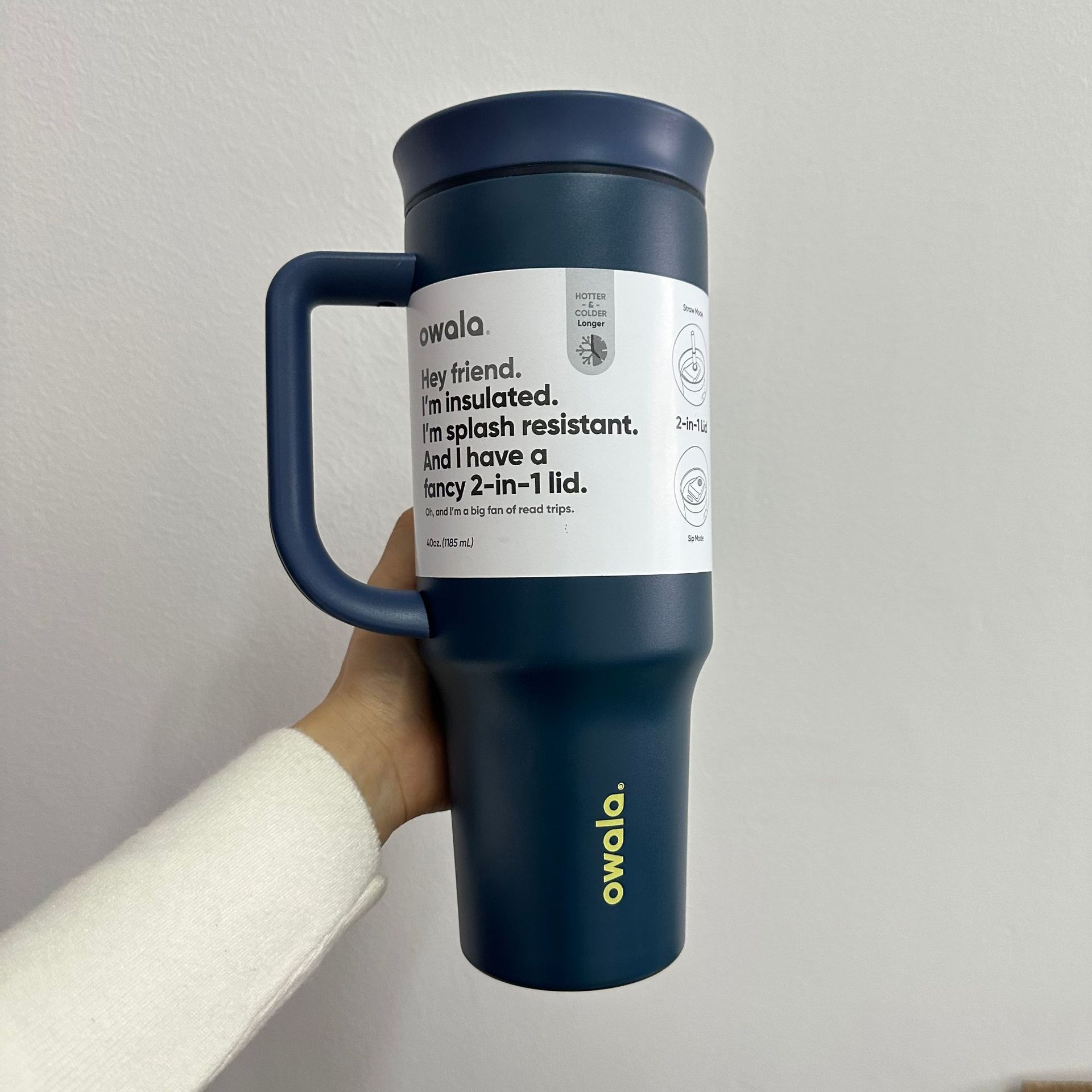 

Owala same large-capacity double-layer vacuum 304 stainless steel thermos cup outdoor portable straw cup old 40oz темно-зелений колір