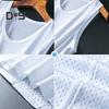 Herren Mesh-Weste Sommer-Tanktop Einfarbig Rundhals Ärmellos Singlet Slim Fit Muskel-Fitness-Shirt für Fitnessstudio Streetwear