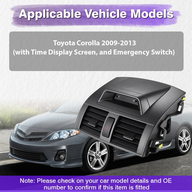 Center Dash A/C Air Conditioner Central Air Outlet Panel Grill Cover for Toyota Corolla Altis 2009 2010 2011 2012 2013