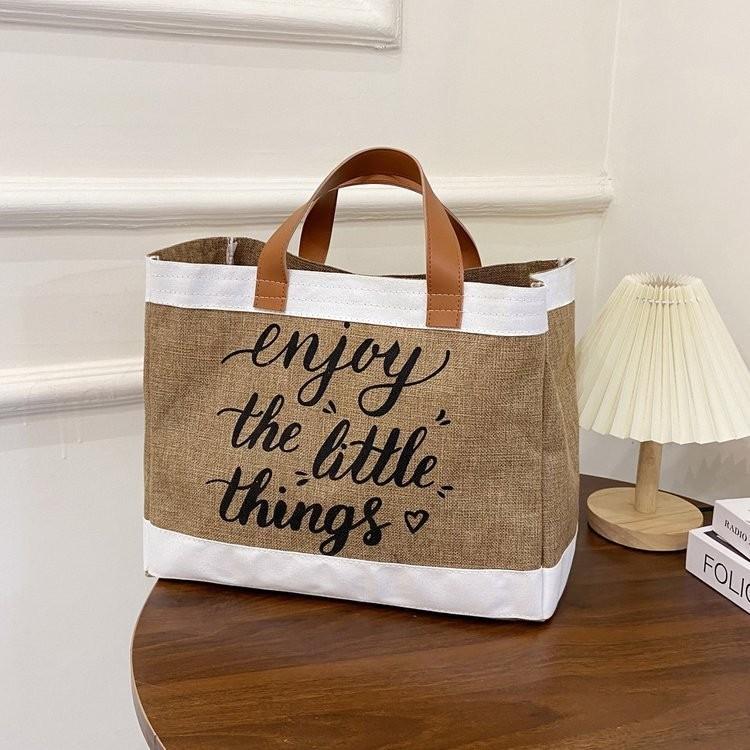 

Stylish Khaki Large Capacity Women s Tote Bag Simple Korean Design Trendy Shopping Bag