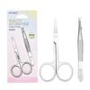 Charyeina - Set: Stainless Steel Makeup Scissors + Tweezers