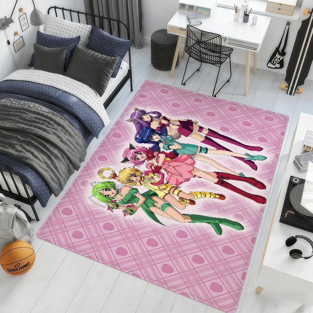 cartoon cute classic T-Tokyo Mew Mew Doormat hogar Bedside Rug Kitchen Bath Floor Mat Hallway Balcony Carpet Entrance Decor Home