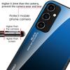 For Samsung Galaxy A34 5G Gradient Color Phone Case Tempered Glass+PC+TPU Hybrid Shell Shock Absorption Cover