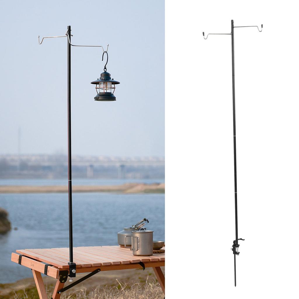 Camping Lantern Stand Portable Lightweight Outdoor Camping Aluminum Alloy Lamp Pole Light Hanging Stand