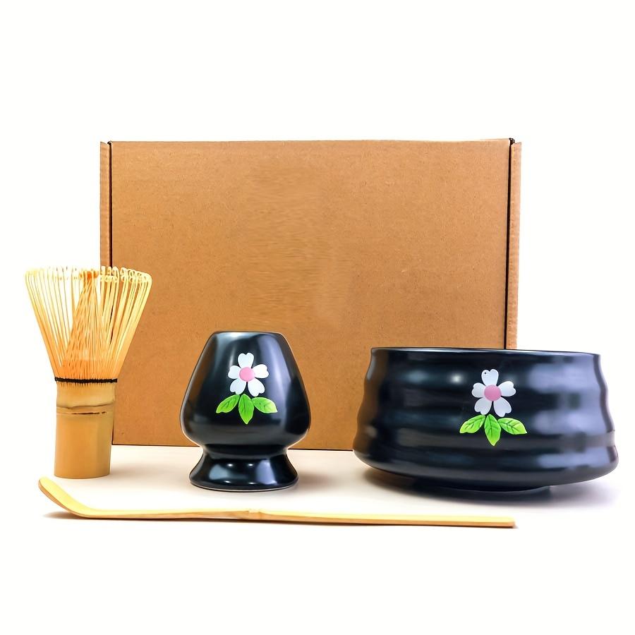 4pcs/set Japanese Style Matcha Tea Set With Tool Rack, Including Bowl, Whisk, Spoon, Great Gift For Ceremony, Traditional Decora