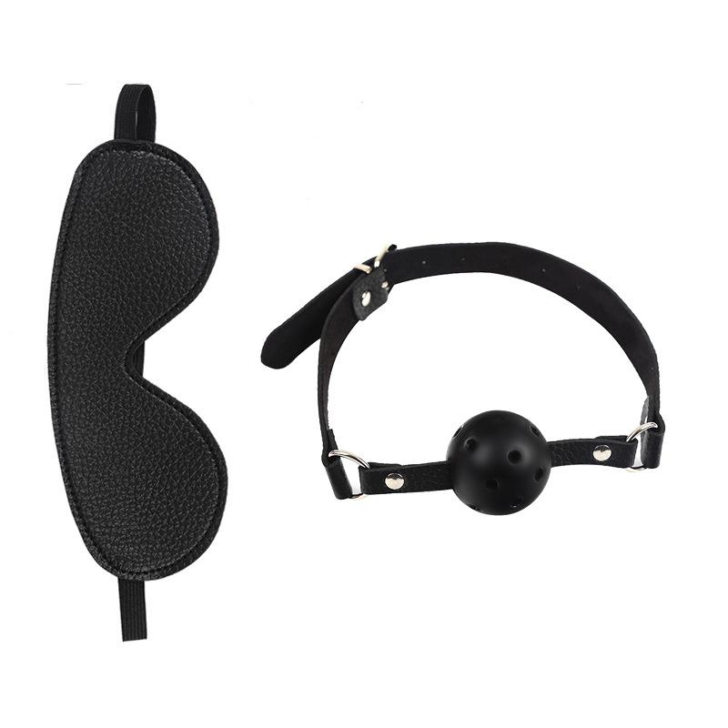 10-Piece Leather Bondage Set: Handcuffs, Collar & More for Couples