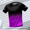 T-shirt Taglie Forti XXS-6XL per Uomo Stampa Degradé Moda Girocollo Maglietta Top Manica Corta Abbigliamento Uomo Pullover