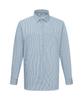DAKS SHIRTS No-Care Rayon Blend Striped Shirt Regular Fit Blue_Dma1Shdl121B1