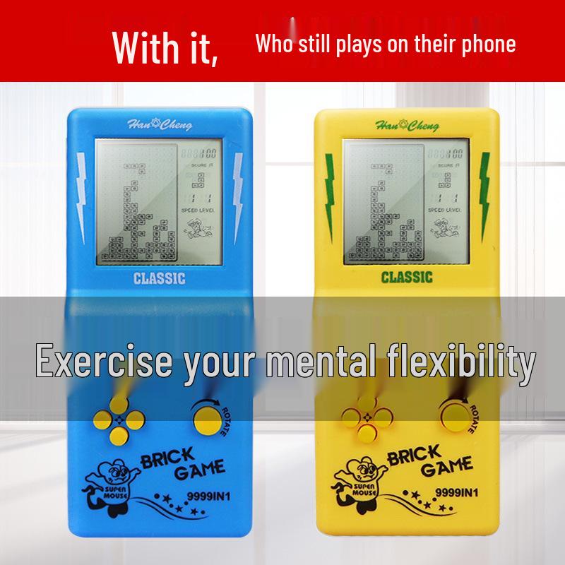 Retro Classic Handheld Tetris Game Console for Kids - Nostalgic Gift Toy