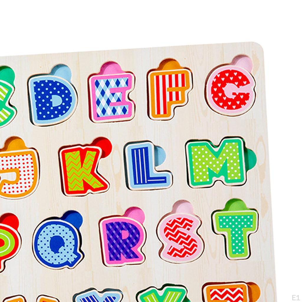 Wooden Puzzle Toy Alphabet Hands On Abc Preschool for Kindergarten Kids