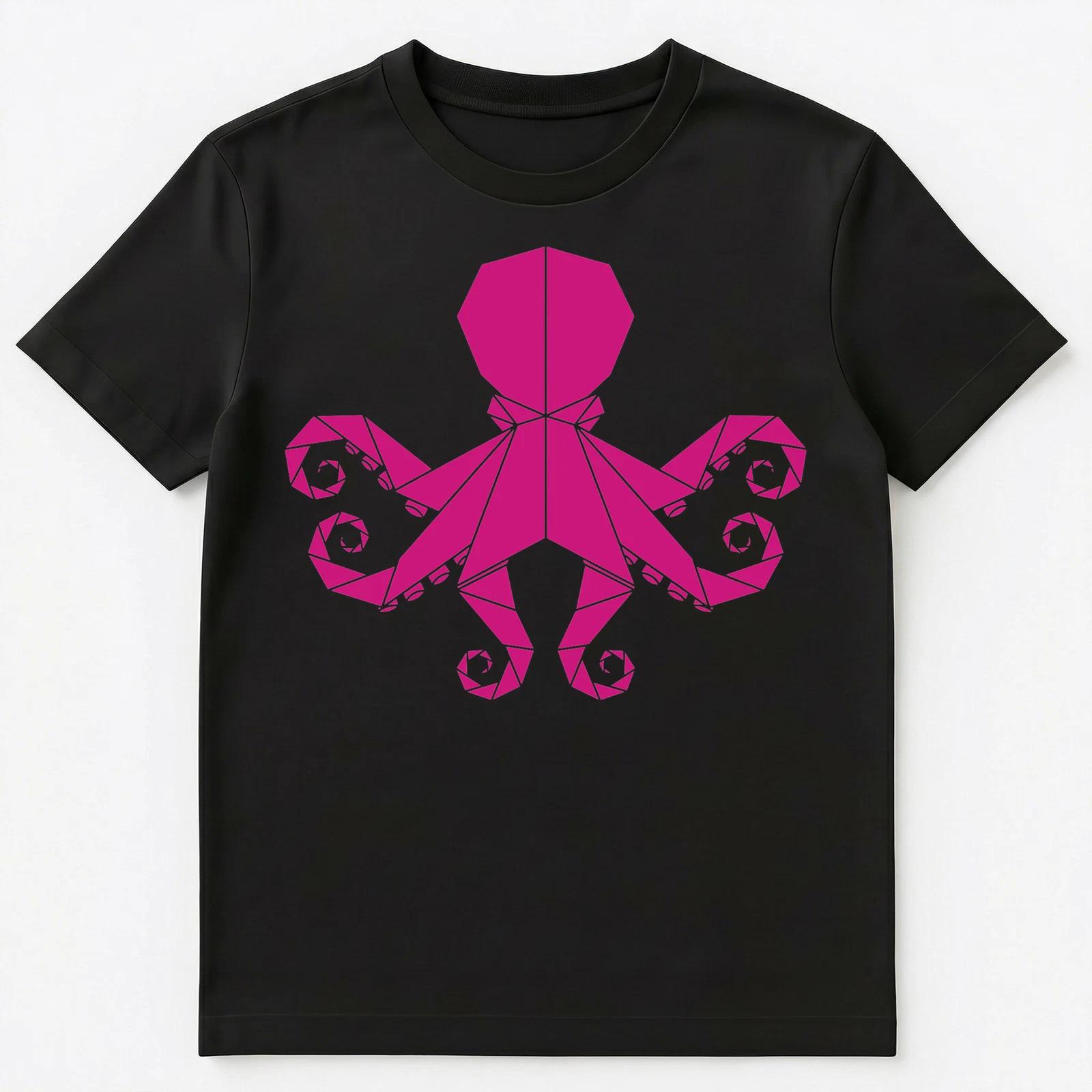 Octopus Lover Geometric Ocean Creature Marine Life Unisex T-Shirt L