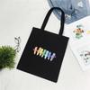Cartoon canvas bag women's shoulder new student literary printed cloth bag handbag simple large-capacity shopping bag