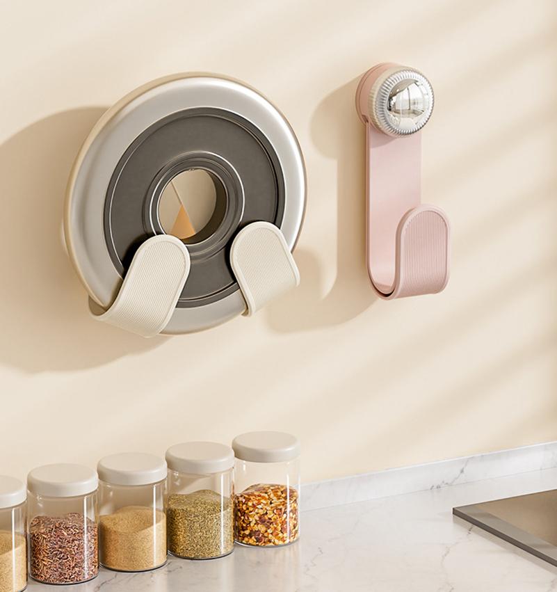 Suction Cup Rotating Pot Lid Rack Chopping Board Cutting Board Hooks Kitchen Multifunctional Nail-free  Wall Mounted Shelves