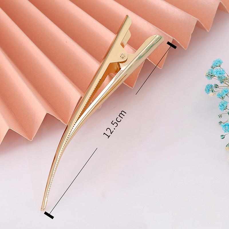 5/10Pcs Long Metal Hair Clips Horn Clip Hair Clamps Hair Accessories Duck Teeth Hairdressing Salon Tip Clip