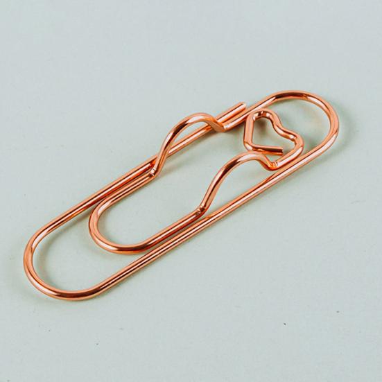 6Pcs Metal Heart Pen Clips Notebook Pen Holders Colored Paperclip Cute Shaped Clips School Supplies Organizer