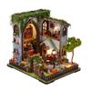 DIY Mini House Handmade Book Nook Wooden 3D Puzzle Assembly Miniature Scene Model Miniature Dollhouse Kit Bookshelf Insert Decor